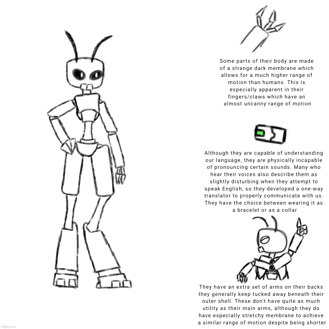 WIP alien design. Currently trying to come up with a name for them | made w/ Imgflip meme maker
