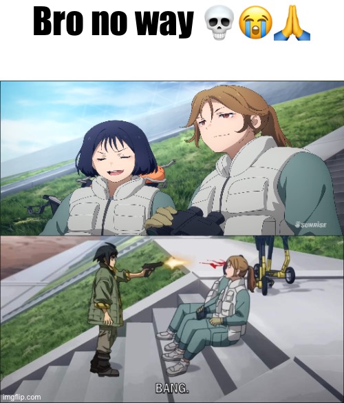 This shi so unhinged lmao | Bro no way 💀😭🙏 | image tagged in gundam wm x ibo,bro no way,gundam,anime,dude wtf | made w/ Imgflip meme maker