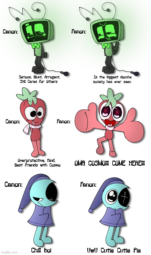 Canon vs Fanon (Original Artist: CooperTheDoodlian) | made w/ Imgflip meme maker