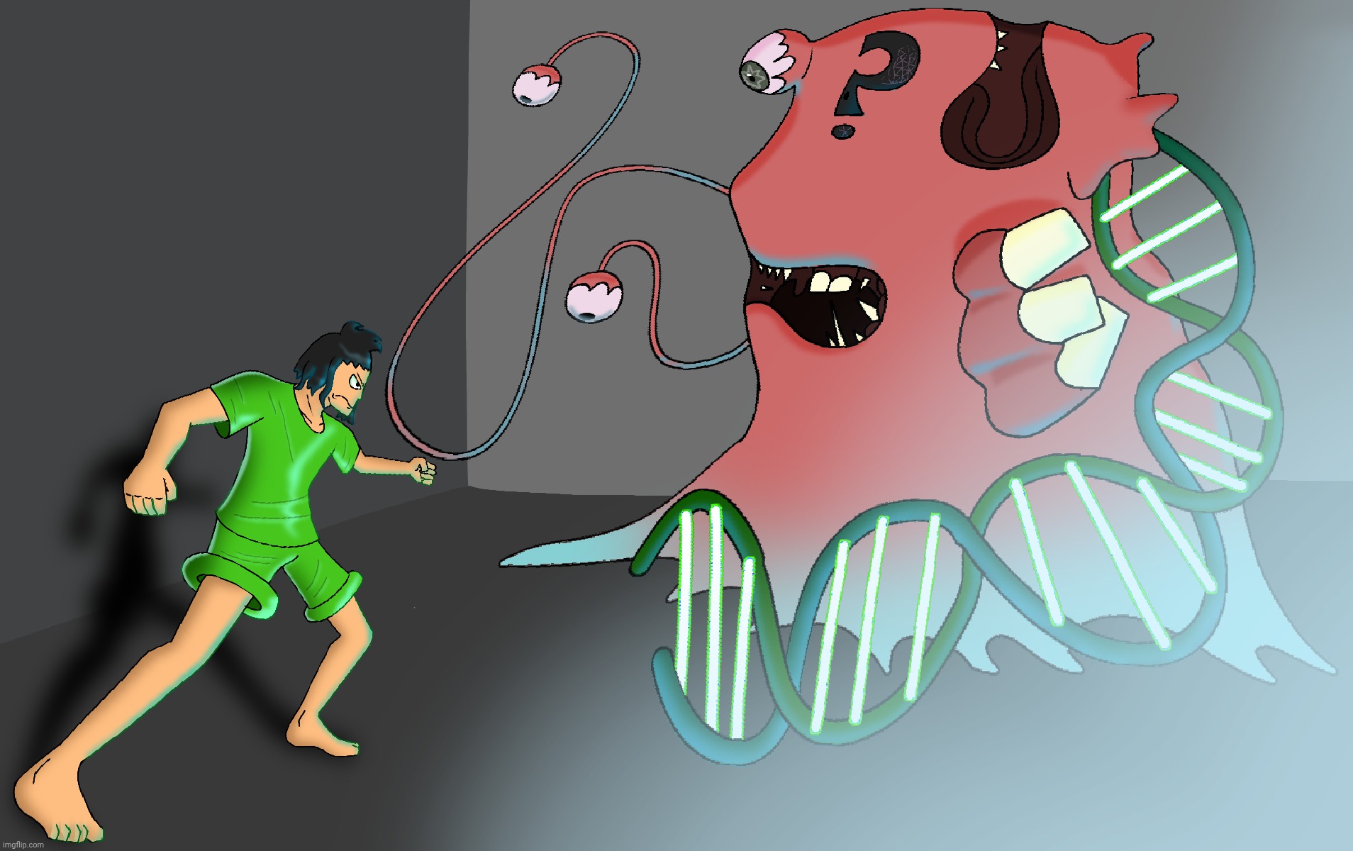 this is concept art for the final bossfight of galactic groove. you get NO context. | made w/ Imgflip meme maker