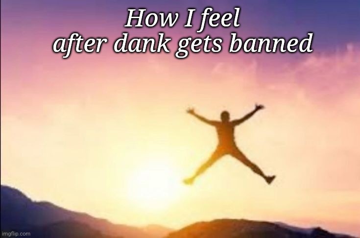 How I feel after dank gets banned | made w/ Imgflip meme maker