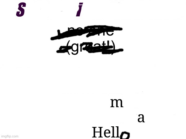 Badly edited (I thought this was funny) | no one
(great!) | image tagged in msmg decides | made w/ Imgflip meme maker