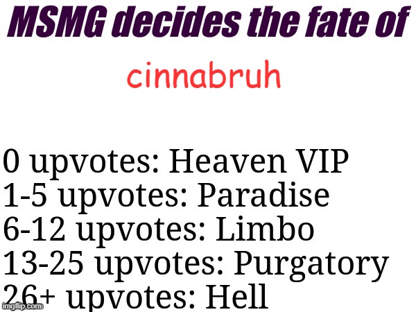 MSMG decides | cinnabruh | image tagged in msmg decides | made w/ Imgflip meme maker