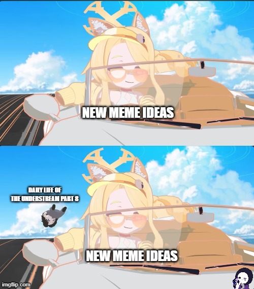 BRUH | NEW MEME IDEAS; DAILY LIFE OF THE UNDERSTREAM PART 8; NEW MEME IDEAS | image tagged in seia hitting sensei with her car | made w/ Imgflip meme maker