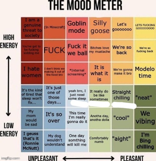 The mood meter | image tagged in the mood meter | made w/ Imgflip meme maker