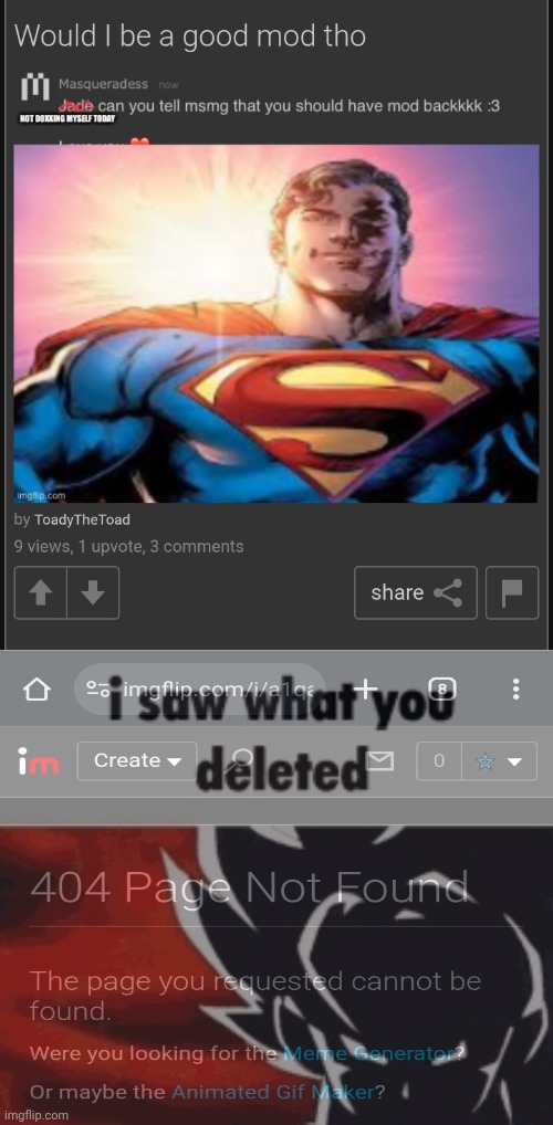 image tagged in i saw what you deleted | made w/ Imgflip meme maker
