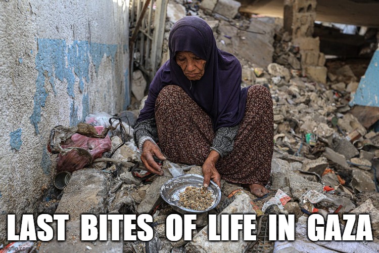 Netanyahu Diet Plan | LAST  BITES  OF  LIFE  IN  GAZA | made w/ Imgflip meme maker