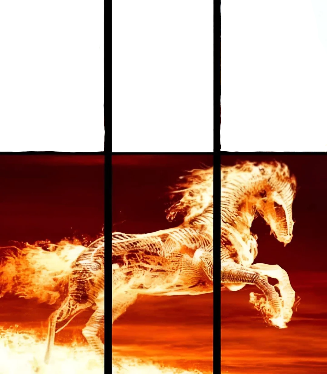 Flaming Horse Meme Blank Meme Template