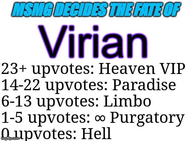 Don’t upvote | Virian | image tagged in msmg decides | made w/ Imgflip meme maker