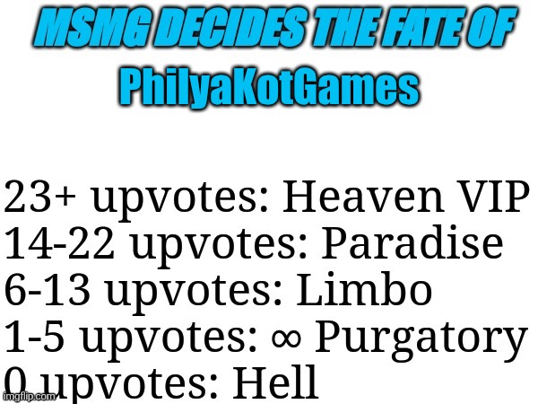 MSMG decides | PhilyaKotGames | image tagged in msmg decides | made w/ Imgflip meme maker