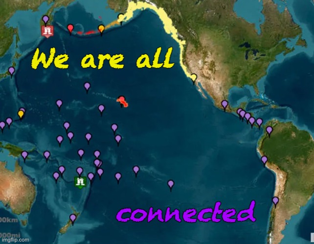 How was your night? | We are all; connected | image tagged in earth,ocean,earthquake,tsunami | made w/ Imgflip meme maker