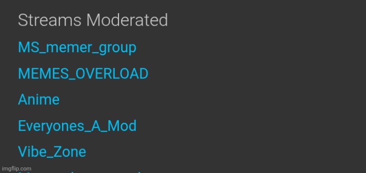 Most active streams I mod | made w/ Imgflip meme maker