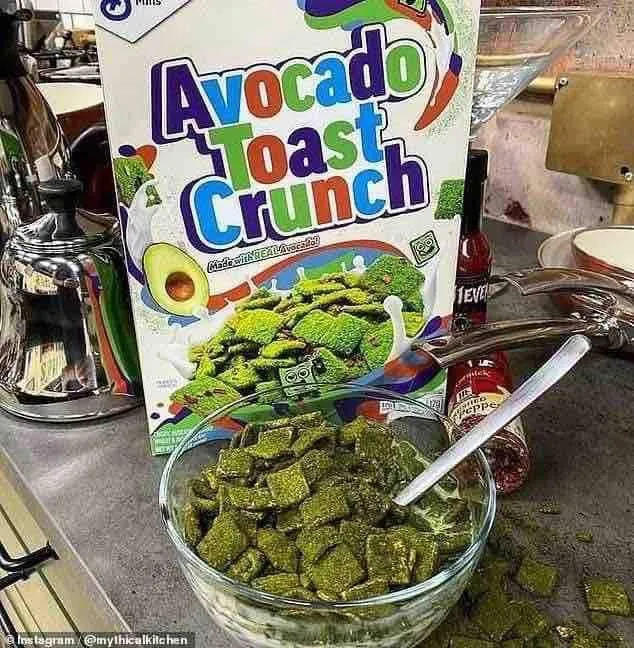 Avcado toast cereal Blank Meme Template