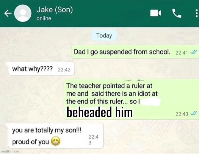 beheaded him | made w/ Imgflip meme maker