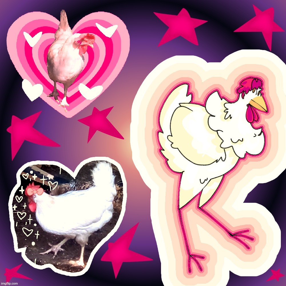 Drew one of my chickens | made w/ Imgflip meme maker