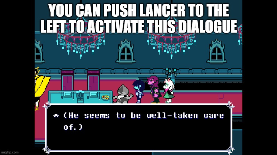 YOU CAN PUSH LANCER TO THE LEFT TO ACTIVATE THIS DIALOGUE | made w/ Imgflip meme maker