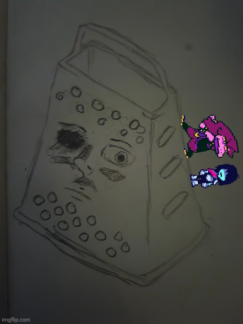 I drew an aura farming cheese grater to go against the water cooler. | made w/ Imgflip meme maker