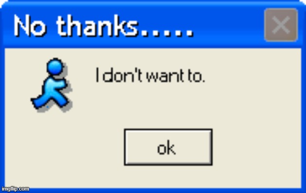 image tagged in no thanks i don't want to | made w/ Imgflip meme maker