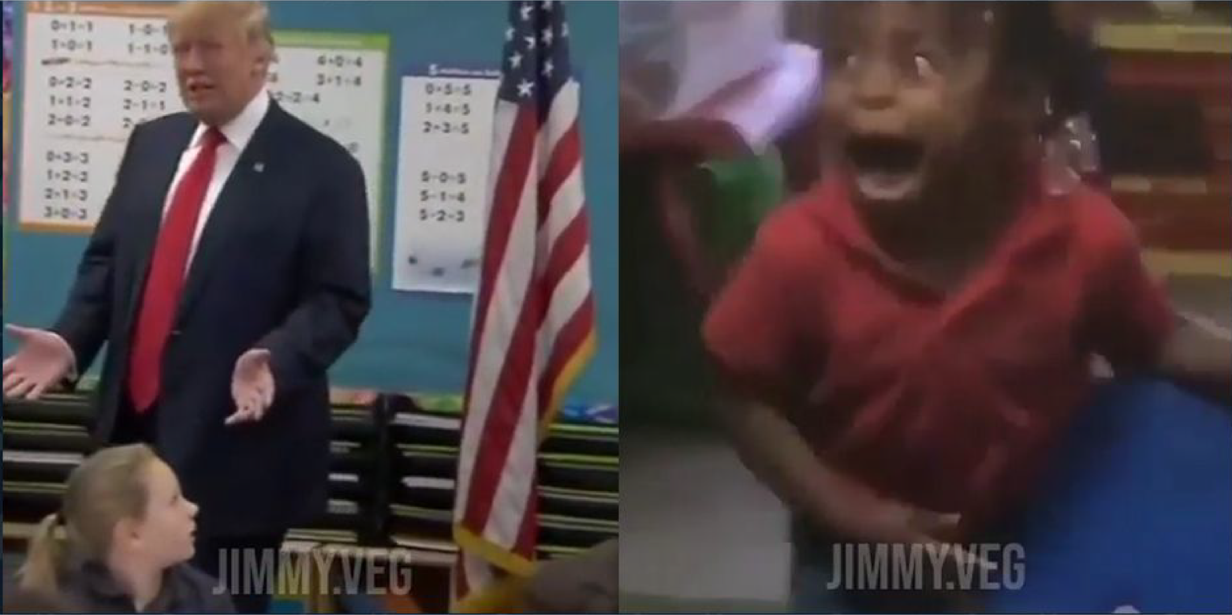 Child Scared of Trump Blank Meme Template