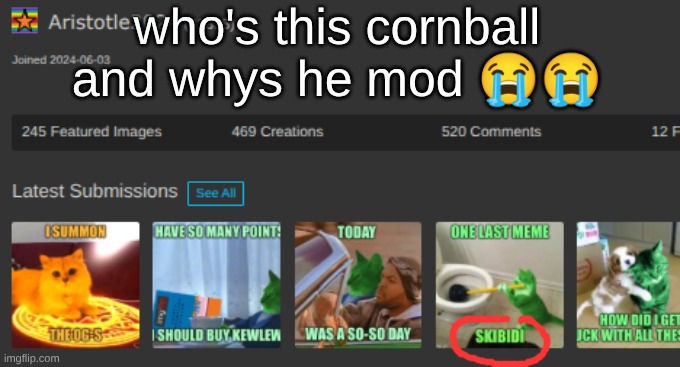 he ain't even know what the "Ms" in msmg is and hes a mod | who's this cornball and whys he mod 😭😭 | made w/ Imgflip meme maker