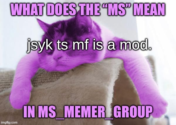 jsyk ts mf is a mod. | made w/ Imgflip meme maker