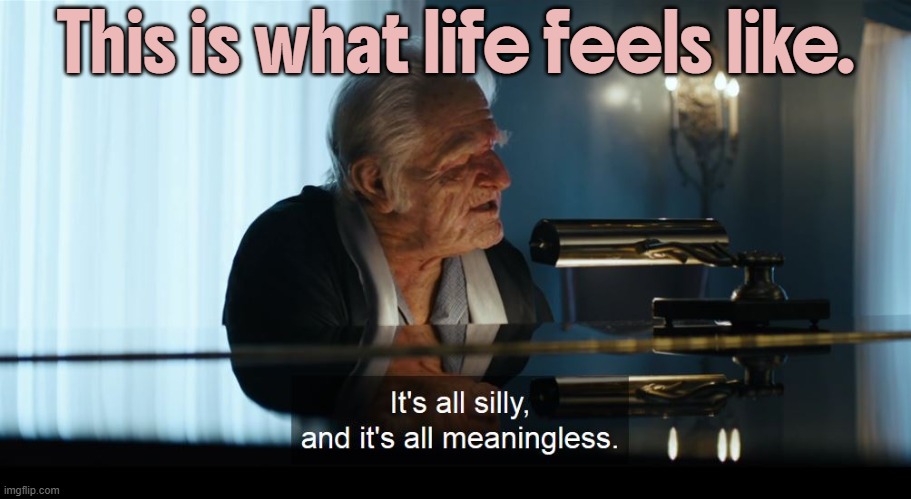 This is what life feels like. | This is what life feels like. | image tagged in silly and meaningless,life,life sucks,i don't want to live on this planet anymore,society sucks,philosophy | made w/ Imgflip meme maker