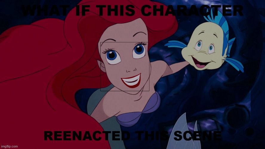 another little mermaid template Blank Meme Template