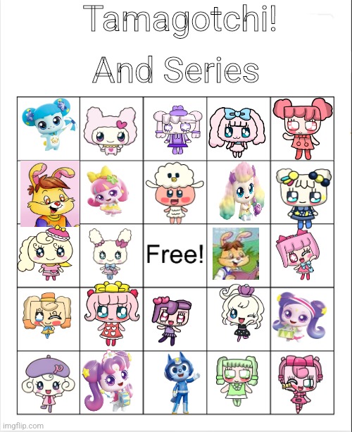 Bingo Tamagotchi! And Series | Tamagotchi! And Series | image tagged in blank bingo | made w/ Imgflip meme maker