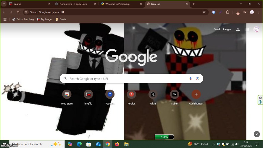 on school rn i changed the google chrome background to this | made w/ Imgflip meme maker