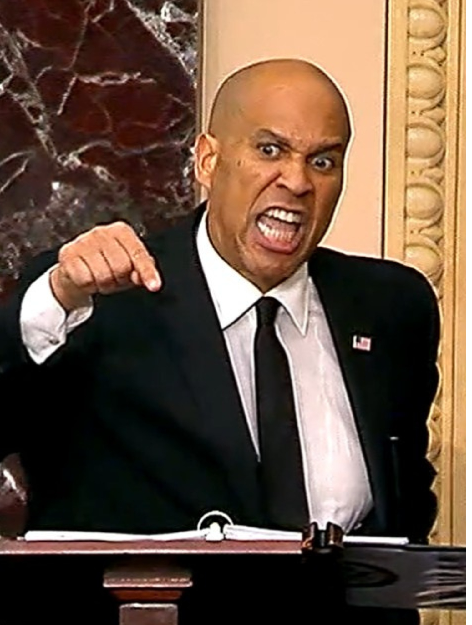 Corey "Cornhole booger" Booker Blank Meme Template