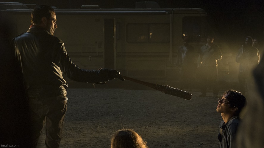 Negan and Glenn | image tagged in negan and glenn | made w/ Imgflip meme maker