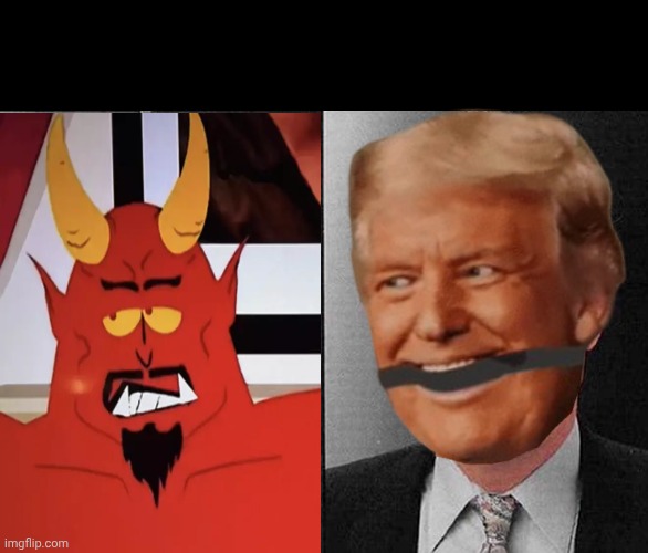 Hair club for men | image tagged in hair club for men,south park,donald trump,satan | made w/ Imgflip meme maker