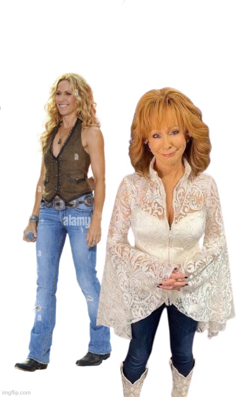 Reba McEntire And Sheryl Crow | image tagged in sheryl crow,reba mcentire,music,america,singer | made w/ Imgflip meme maker