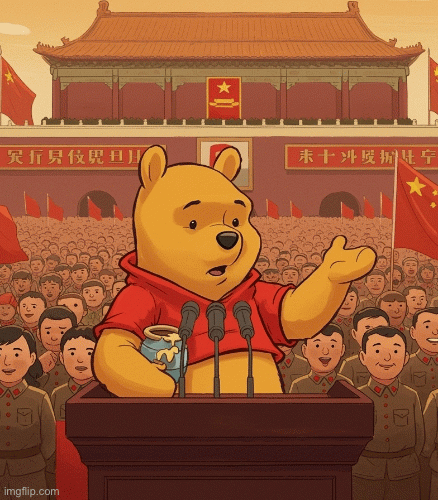 Winnie The Xi | image tagged in gifs,xi jinping,winnie the pooh,china | made w/ Imgflip images-to-gif maker