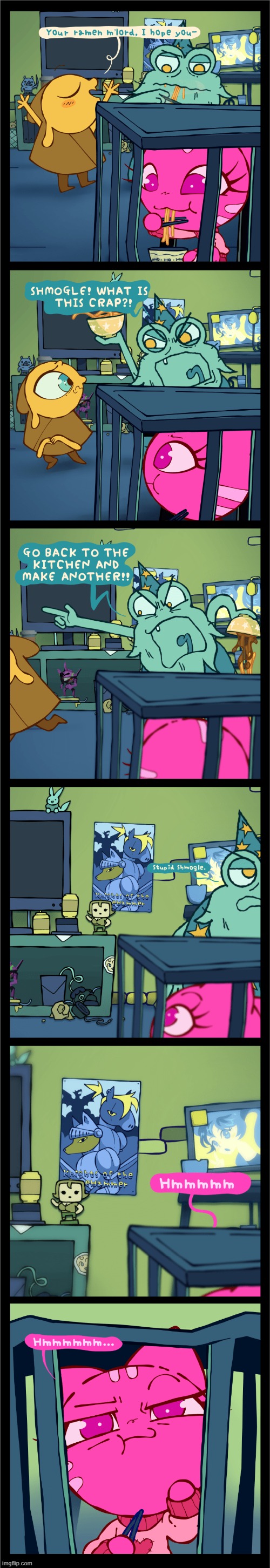 image tagged in frog,wizard,henchman,ramen,cat,poster | made w/ Imgflip meme maker