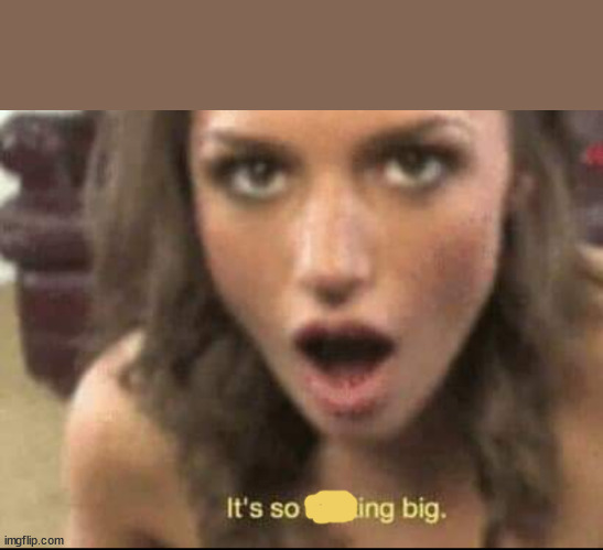 It's so big | image tagged in it's so big | made w/ Imgflip meme maker