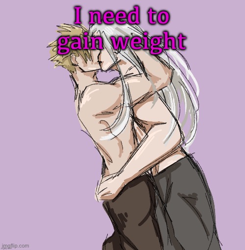I look like Starvin Marvin from South Park atm | I need to gain weight | image tagged in cloud x sephiroth thank you disco | made w/ Imgflip meme maker