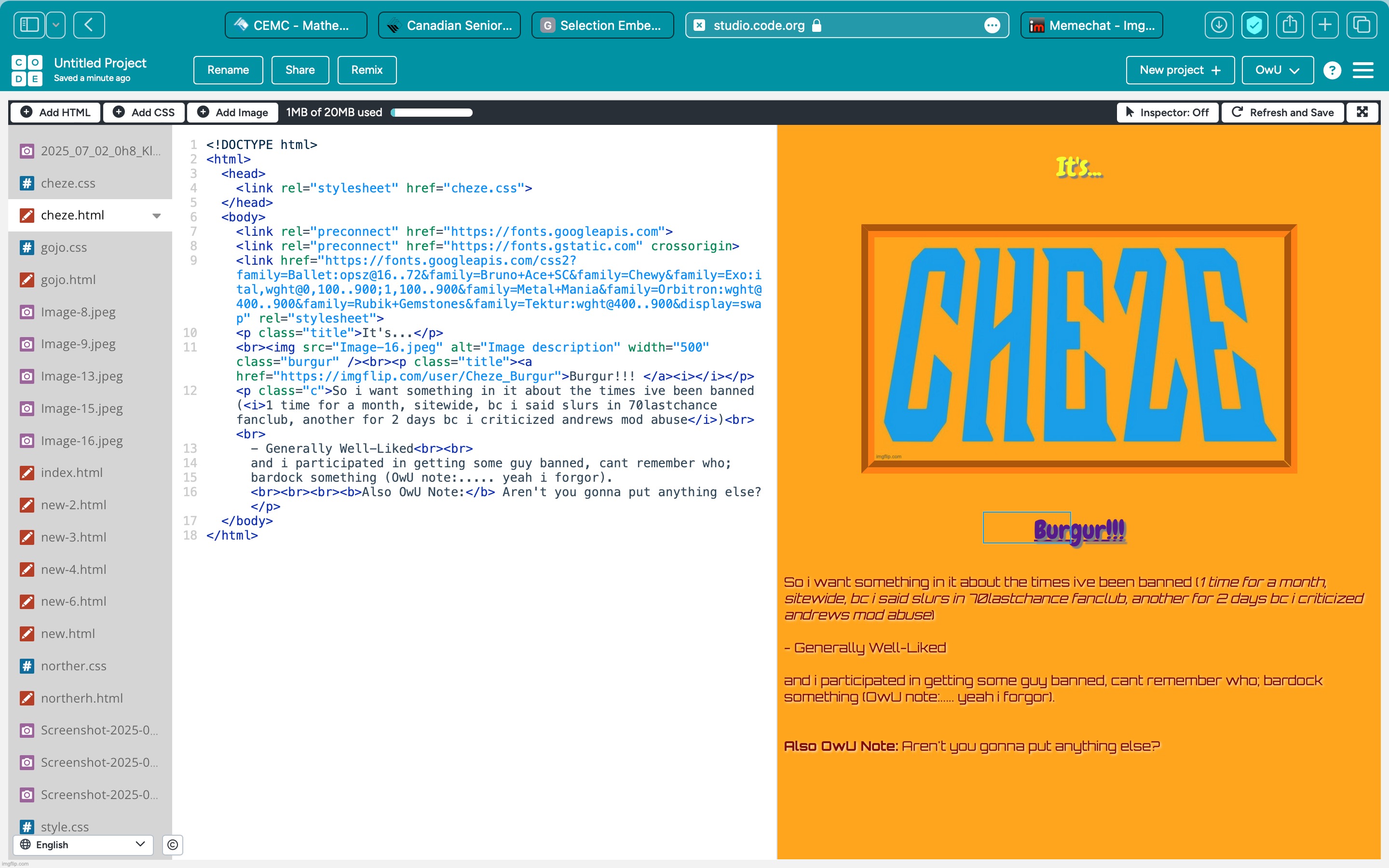 all done, who wants a sneak peek? (yes yes im getting to the others but I need a break rn) | made w/ Imgflip meme maker