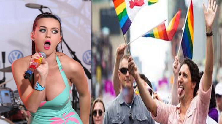Katy Perry kissing a girl Blank Meme Template