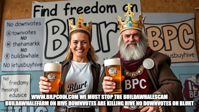 WWW.BILPCOIN.COM WE MUST STOP THE BUILDAWHALESCAM BUILDAWHALEFARM ON HIVE DOWNVOTES ARE KILLING HIVE NO DOWNVOTES ON BLURT | made w/ Imgflip meme maker