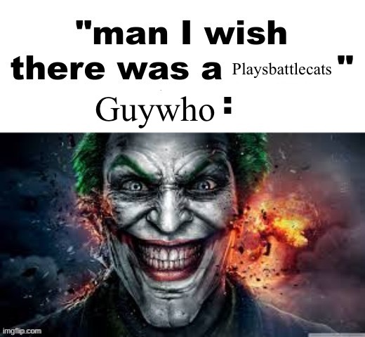 Balsl | Playsbattlecats; Guywho | image tagged in man i wish there was a | made w/ Imgflip meme maker