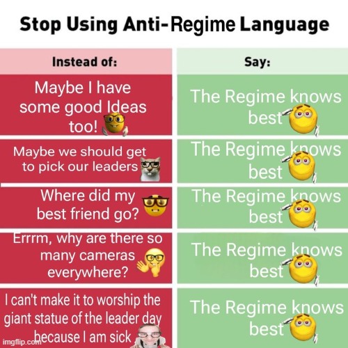 stop using anti regime language | image tagged in stop using anti regime language | made w/ Imgflip meme maker