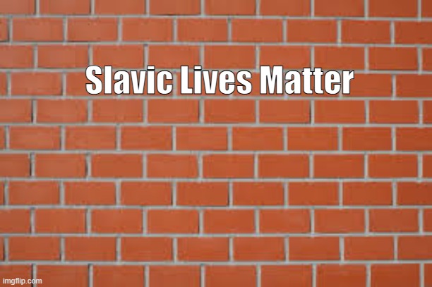 brick wall | Slavic Lives Matter | image tagged in brick wall,slavic lives matter,black lives matter | made w/ Imgflip meme maker