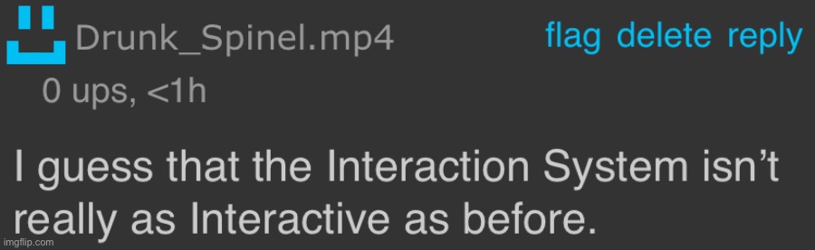 Made a pun :3 | image tagged in interaction pun | made w/ Imgflip meme maker