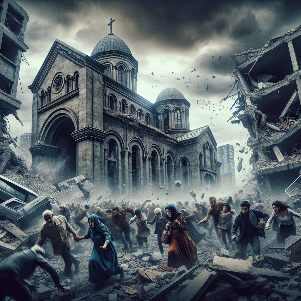 major destruction earthquake amidst the church/the people Blank Meme Template