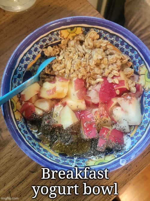 Breakfast yogurt bowl | made w/ Imgflip meme maker