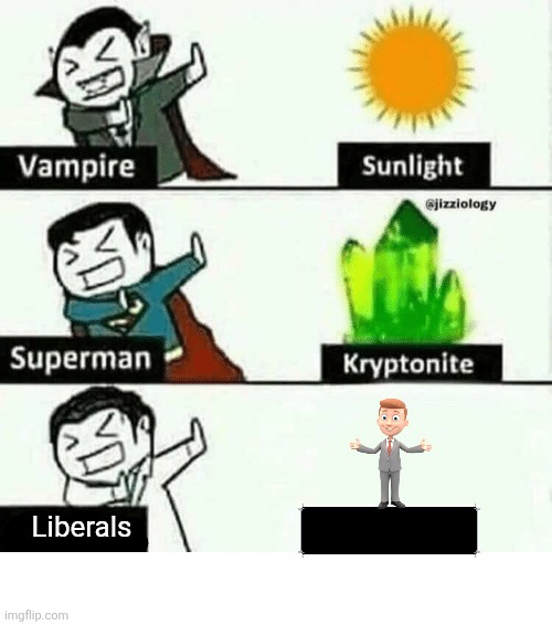 vampire superman meme | Liberals | image tagged in vampire superman meme | made w/ Imgflip meme maker