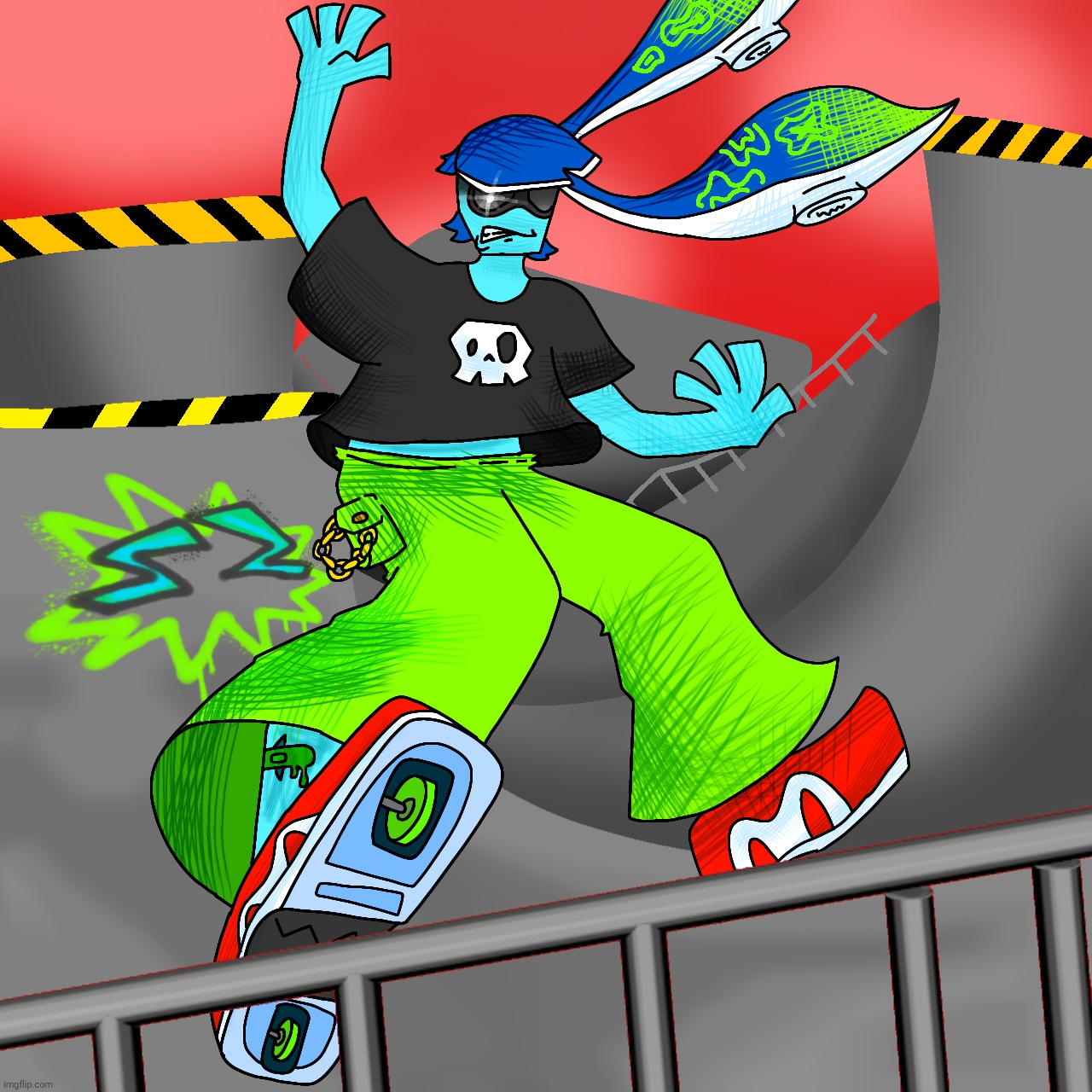 I turned 13 in 2024 and I drew this when I was 12. I'm 14 now | image tagged in skatez squidzy promo art | made w/ Imgflip meme maker
