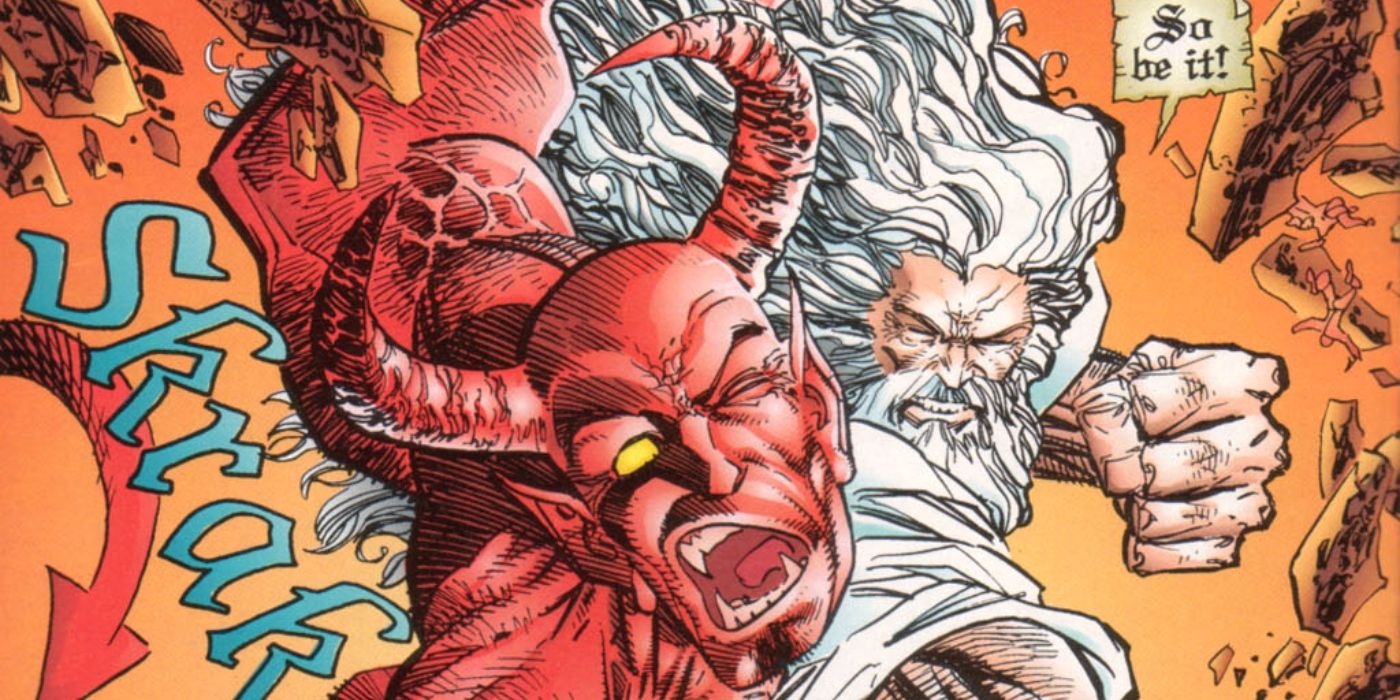 God vs Satan Blank Meme Template