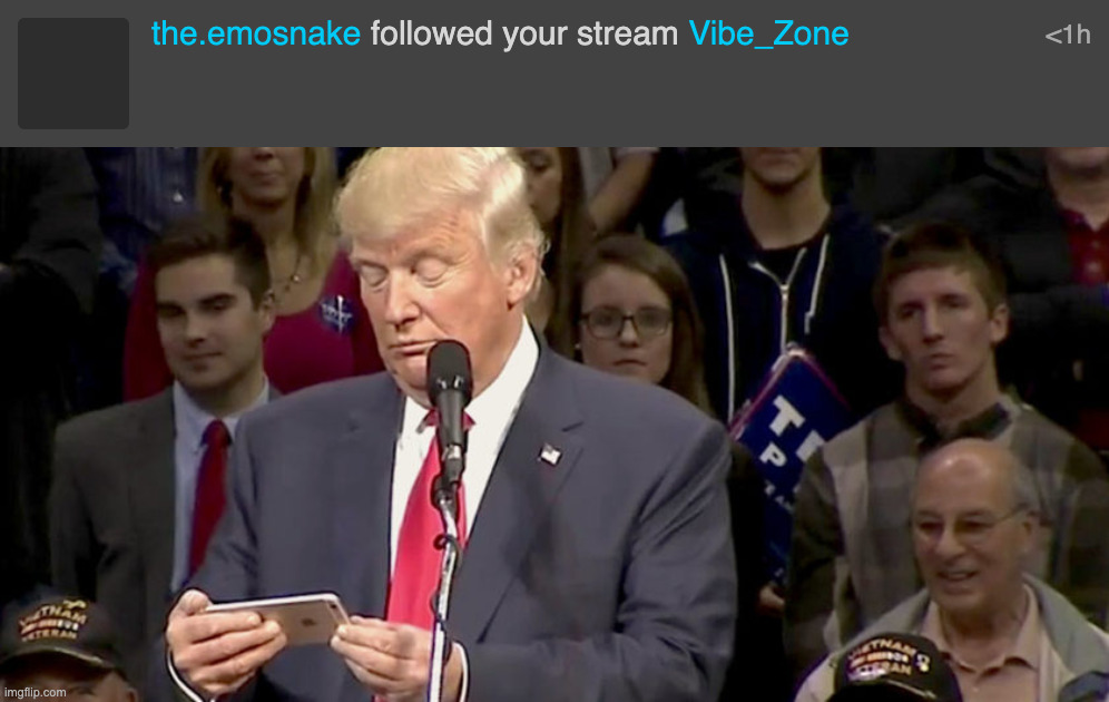image tagged in trump looking at phone | made w/ Imgflip meme maker